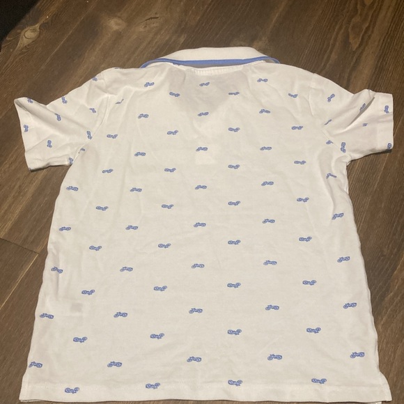 New: Joe Fresh boys dress tshirt with button in white and blue (large 10-12) - Picture 5 of 6